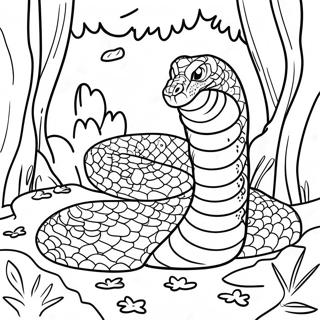 Realistiese Anaconda In Die Jungle Inkleurblad 105433-43029