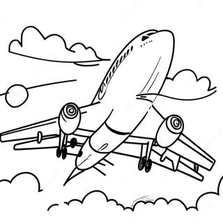 A380 Vliegtuig Wat Opstyg Inkleurblad 105566-43142