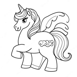 Oulike Barbie Eenhoorn Met Reenboog Mane Inkleurblad 105717-43256