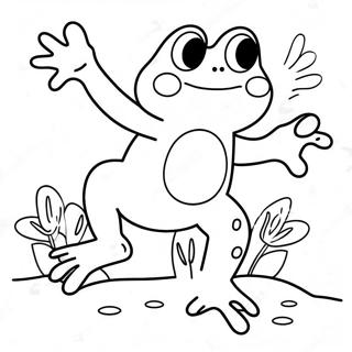 Gelukkige Frog Wat Spring Inkleurblad 105768-43289