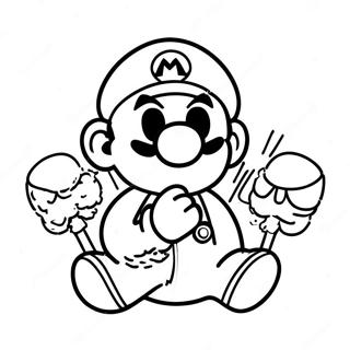 Mario Power Ups Inkleurbladsye