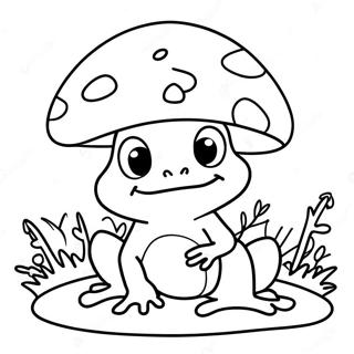 Speelse Padda Met Reusagtige Sampioen Inkleurblad 106004 43482