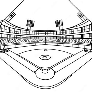 Baseballveld Met Spelers Inkleurblad 10604-2098