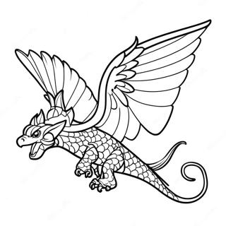 Elegante Vlerke Van Vuur Reenvleuel Inkleurblad 106287-43702