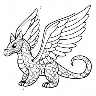 Elegante Vlerke Van Vuur Reenvleuel Inkleurblad 106287-43704