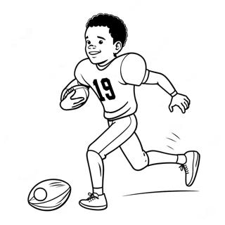 Jamarr Chase Wat Met Die Bal Hardloop Inkleurblad 106416 43803