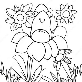 Kleurvolle Blomtuin Moedersdag Inkleurblad 106772-44074