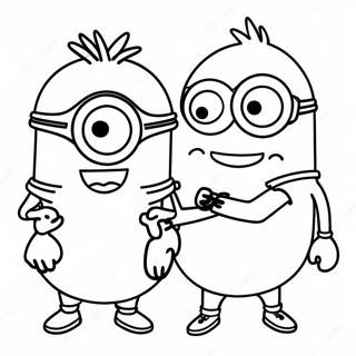 Vrolike Minions Dans Inkleurblad 106900 44179