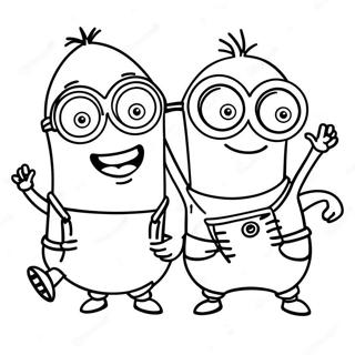 Vrolike Minions Dans Inkleurblad 106900 44180