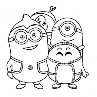 Minions Met Gru Inkleurblad 106901-44182