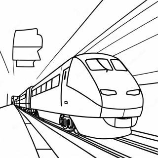 Amtrak Trein By Sonsondergang Inkleurblad 106926 44198