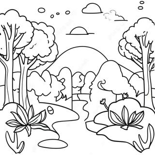 Vreugdevolle Natuur Tonele Inkleurblad 107207-44425