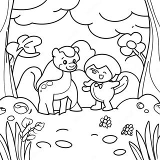 Vreugdevolle Natuur Tonele Inkleurblad 107207-44426