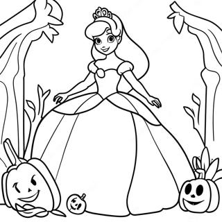 Disney Prinses Halloween Inkleurbladsye