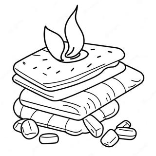 Heerlike Smores By Die Kampvuur Inkleurblad 108075-45096