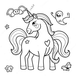 Eng Halloween Eenhoorn Met Spoke Inkleurblad 108155 45162