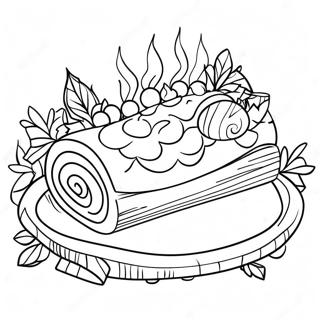 Feestelike Yule Hout Inkleurblad Inkleurbladsye