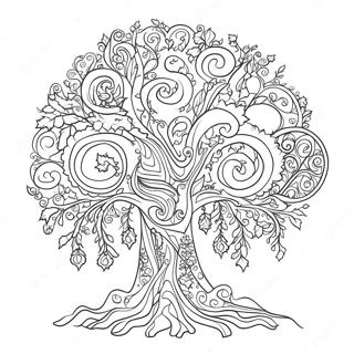 Magiese Yule Boom Inkleurblad 108258 45237