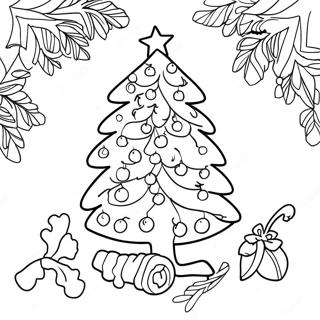 Magiese Yule Boom Inkleurblad 108258 45239