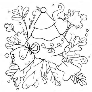 Vrolike Yule Versierings Inkleurblad 108259 45242