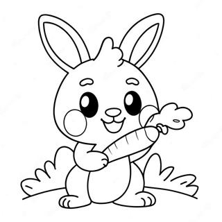 Oulike Sonige Konijntjie Wat N Wortel Vashou Inkleurblad 108749 45621