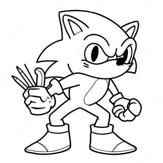 Sonic Die Werehog Inkleurblad 109081-45872