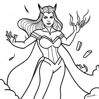 Skarlakenheks Wat Toewydings Gooi Inkleurblad 109215 46050