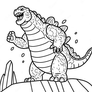 Godzilla Wat Brul Inkleurblad 109469-46243
