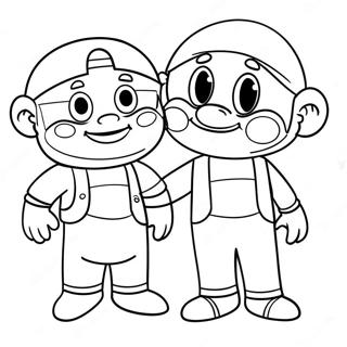 Grappige Mikey En Jj Inkleurblad 109725 46444