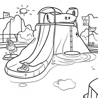 Sonnerige Dag By Waterpark Inkleurblad 109778-46489