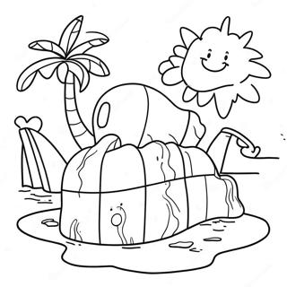 Sonnerige Dag By Waterpark Inkleurblad 109778-46490