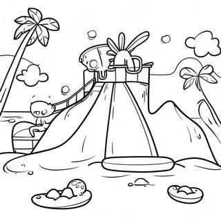 Sonnerige Dag By Waterpark Inkleurblad 109778-46491