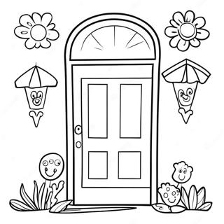 Grappige Soek Deure Inkleurblad 109958-46629