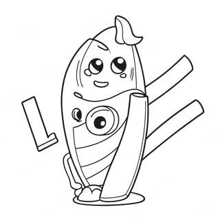 Oulike Karikatuur Pen Inkleurblad 110034-46682