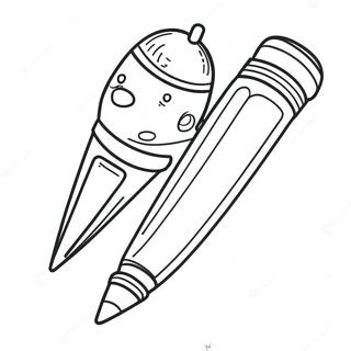 Oulike Karikatuur Pen Inkleurblad 110034-46683