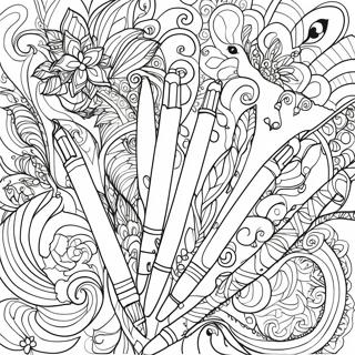 Kreatiewe Pen Ontwerpe Inkleurblad 110036 46692