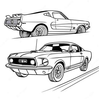 Klassieke Mustang In N Wedren Inkleurblad 110187-46797