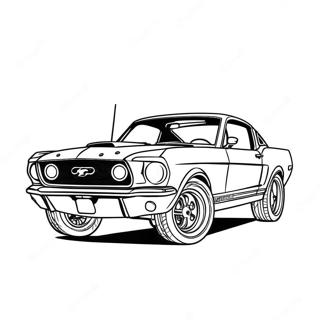 Klassieke Mustang In N Wedren Inkleurblad 110187-46798