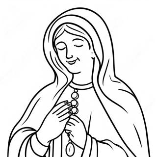 Maagd Maria Met N Rozenkrans Inkleurblad 110424 46991