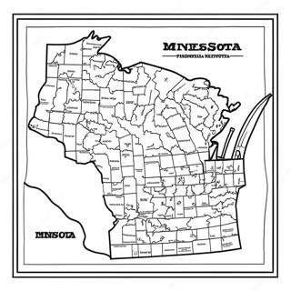 Minnesota Staatsomtrek Inkleurblad 110598-47116