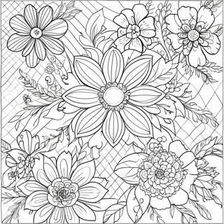 Vintage Blom Kombers Inkleurblad 110986-47448