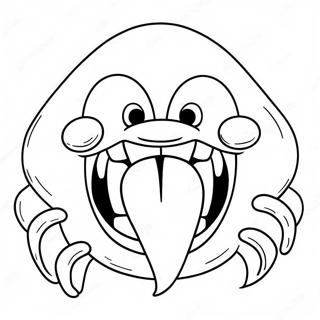 Grappige Groot Mond Monster Inkleurblad 111217-47624