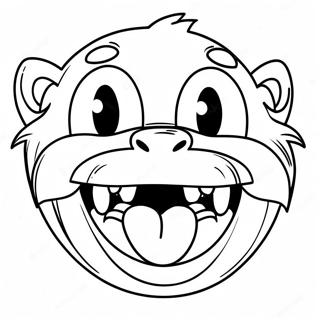 Silly Groot Mond Dier Inkleurblad 111219-47629