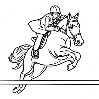 Dinamiese Skaakpring Paard In Die Lug Inkleurblad 111501-47846