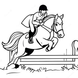 Dinamiese Skaakpring Paard In Die Lug Inkleurblad 111501-47847