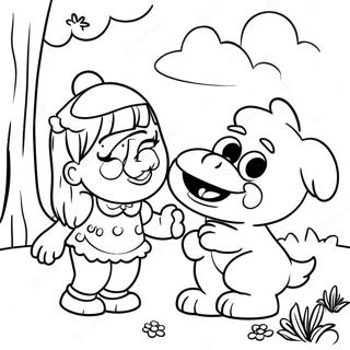 Elmo En Abby Speel In Die Park Inkleurblad 111526-47861