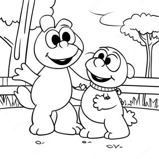 Elmo En Abby Speel In Die Park Inkleurblad 111526-47862