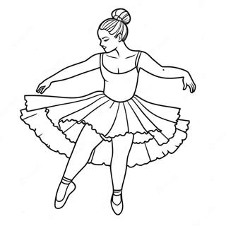 Elegante Ballerina In N Tutu Inkleurblad 11166 1256