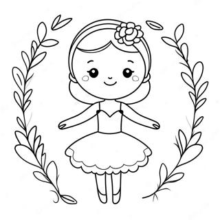 Oulike Ballerina Met N Blomkroon Inkleurblad 11167 2581