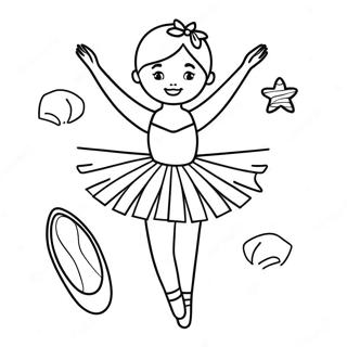 Ballerina Met Sprankelende Balletskoene Inkleurblad 11169 921